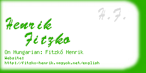 henrik fitzko business card